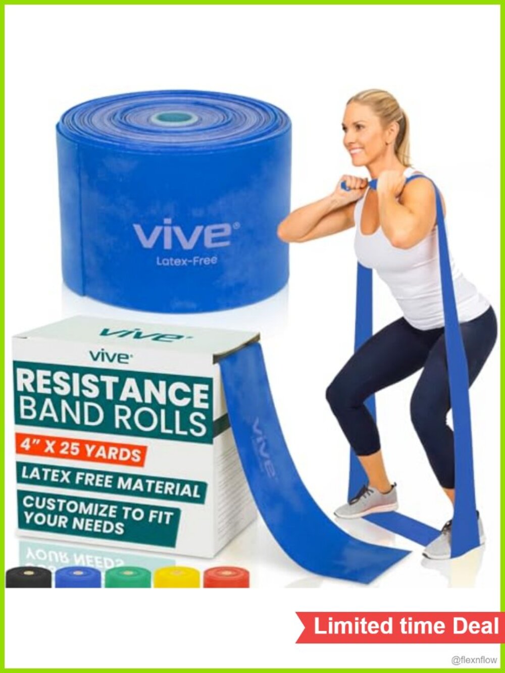 Professional Resistance Bands Non-Latex 25 Yard Roll Physical Therapy Strength